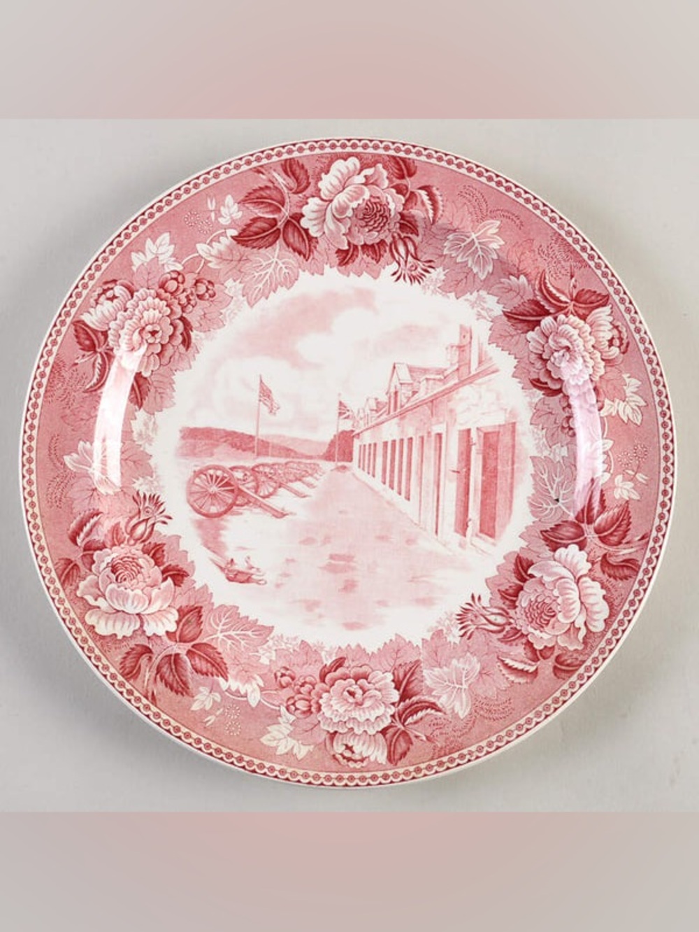Wedgwood Winter Scene Fort Ticonderoga Transferware Plate